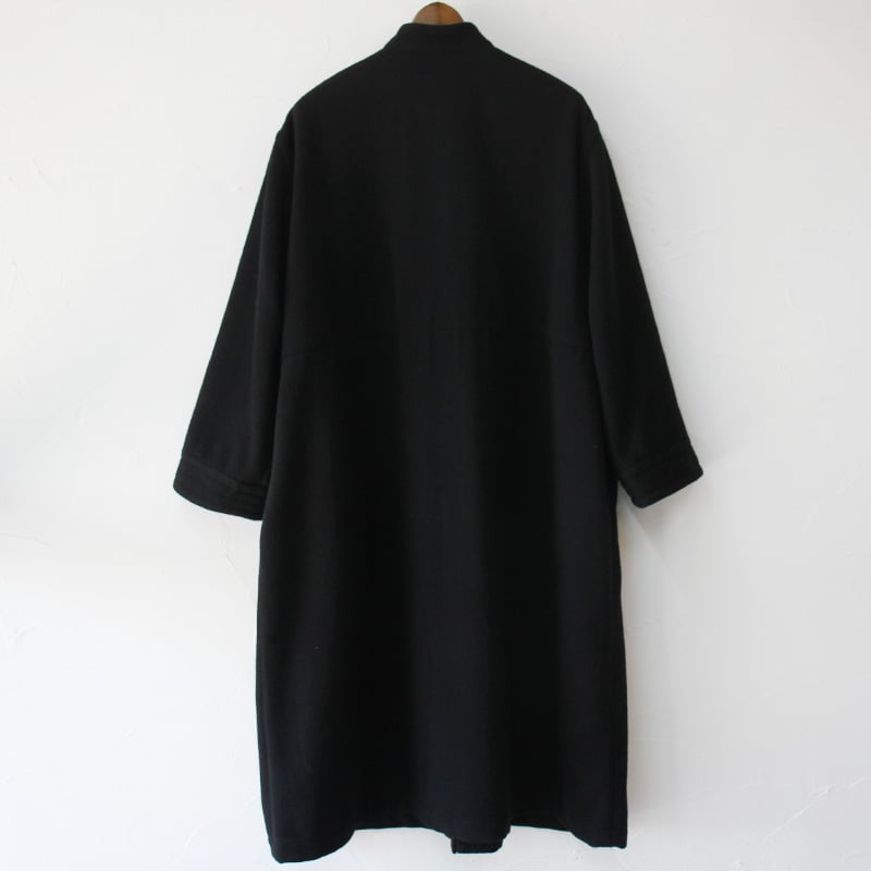 LinenYa リネンヤ スタンドカラーコート #ウールブラック LinenYa リネンヤ スタンドカラーコート #ウールブラック