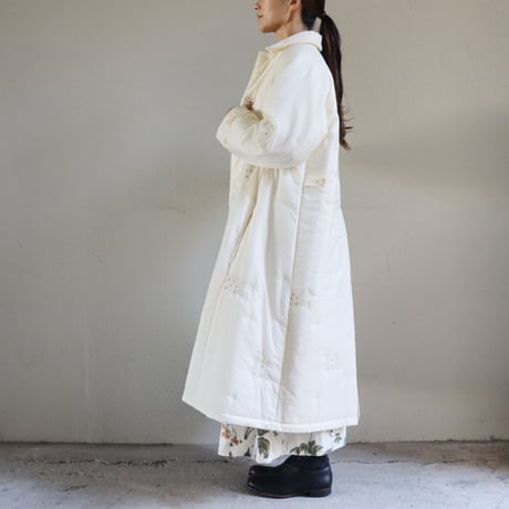 ASEEDONCLOUD アシードンクラウド　Sankayo embroidery quilt Laboratory coat #Ivory  【送料無料】