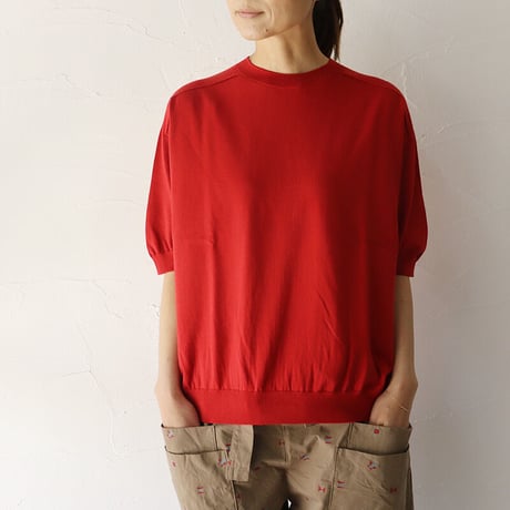 **またまたまた再入荷** LinenYa リネンヤ　as it is.　コットンクルーネック半袖ニット