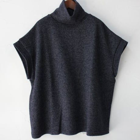**TOPネイビーのみ再入荷** LinenYa リネンヤ　ハイネックニットベスト　#TOPネイビー、ネイビー、ブラウン　【送料無料】