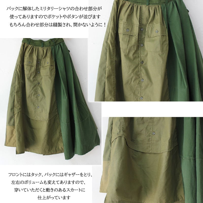 ARTE POVERA アルテポーヴェラ RE-ARMEEシャツMIXアシンメトリー ARTE POVERA アルテポーヴェラ RE-ARMEEシャツMIXアシンメトリー