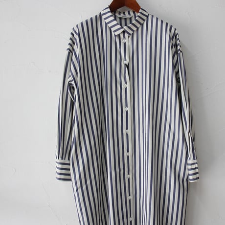 amne アンヌ　STRIPE dolman dress #BLUE