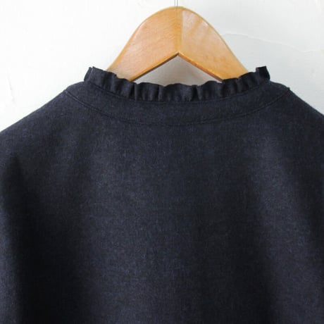 **再入荷** Linenya リネンヤ　ドットボタンフリルカーデ　#ネイビー、エンジ　【送料無料】
