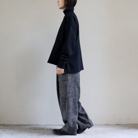 atelier naruse アトリエナルセ　シェットランドウールリネンタックワイドパンツ shetland wool linen tuck wide pants