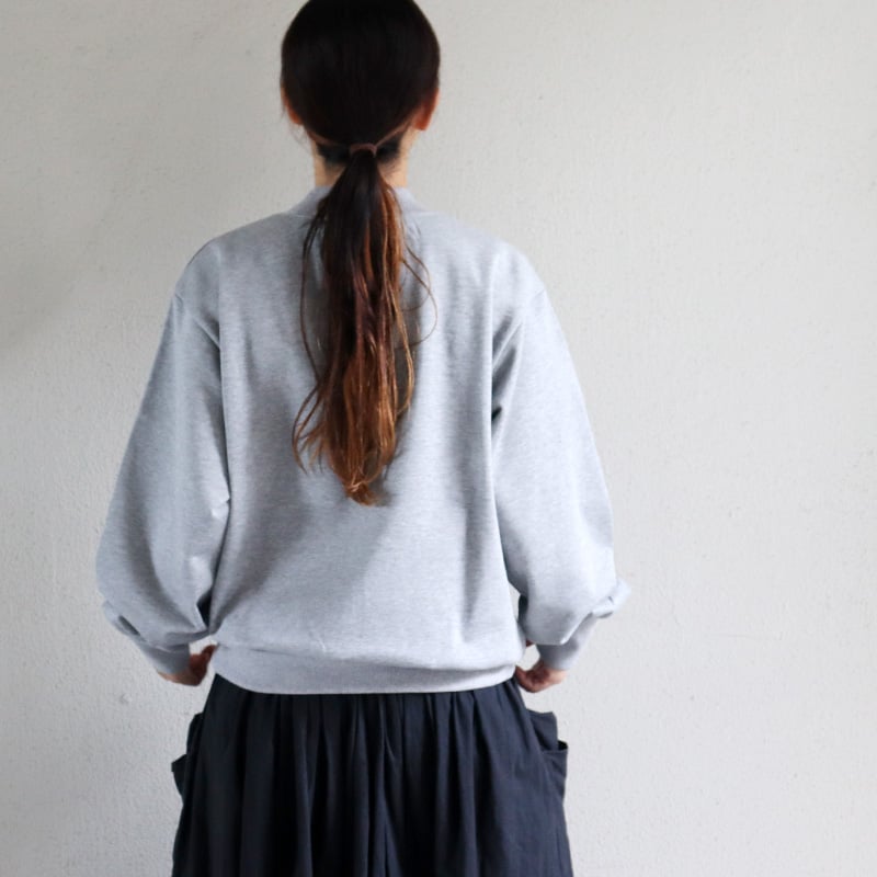 homspun ホームスパン コンパクト裏毛プルオーバー #ブラック homspun ホームスパン コンパクト裏毛プルオーバー #ブラック