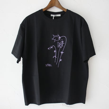 amne アンヌ　" Blåklocka " half sleeve tee　#ホワイト、ブラック、サックス
