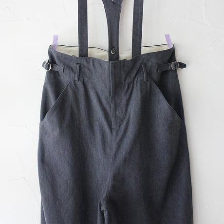 **size2のみSALE**atelier naruse アトリエナルセ　カツラギコットンリネンサスペンダーパンツ　#オリーブ、ネイビー
