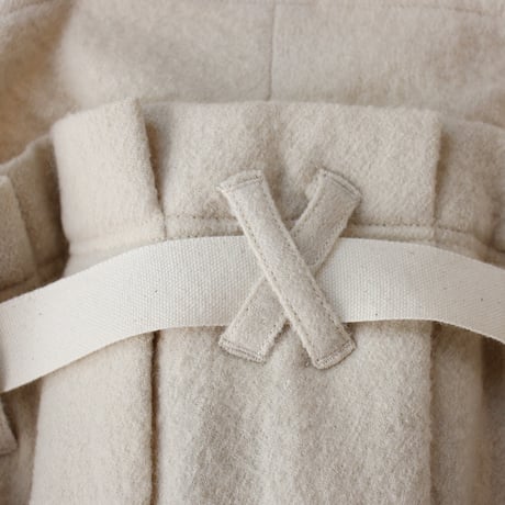 ASEEDONCLOUD アシードンクラウド　Foggy wool Sankayo apron dress #off white