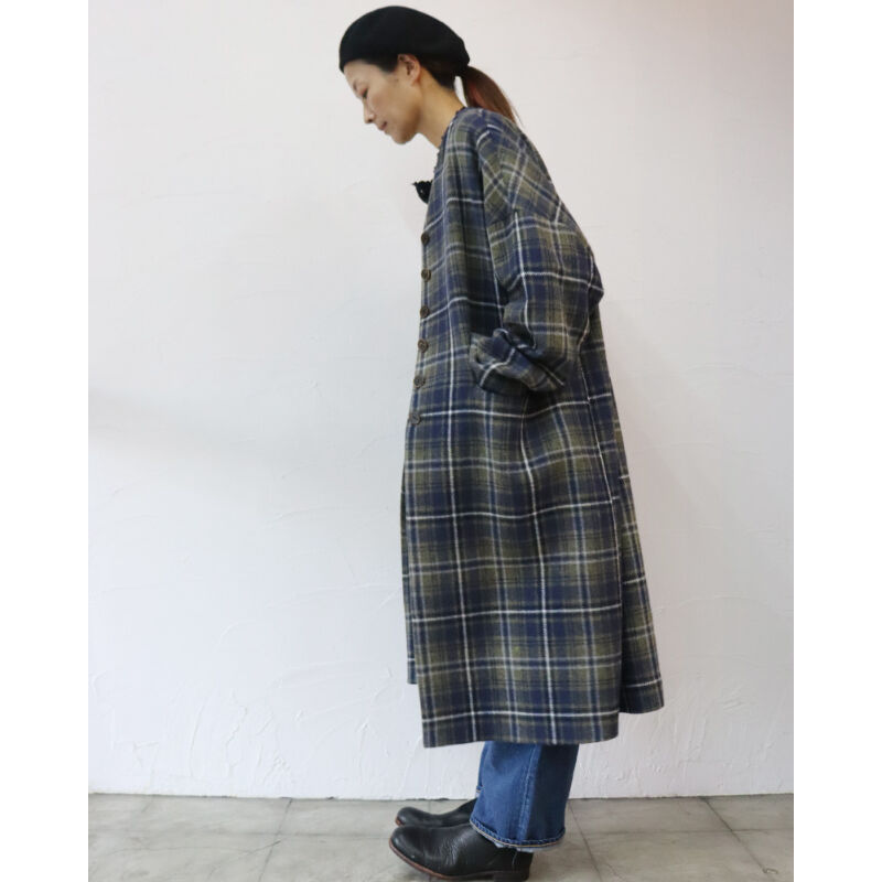 atelier naruse アトリエナルセ タータンチェックツィードコクーン