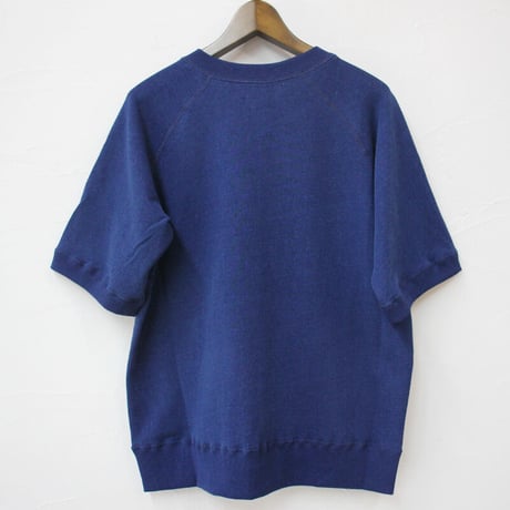 atelier naruse アトリエナルセ　コットン裏毛半袖スウェット　cotton fleece lining sweatshirt #インディゴ 【送料無料】