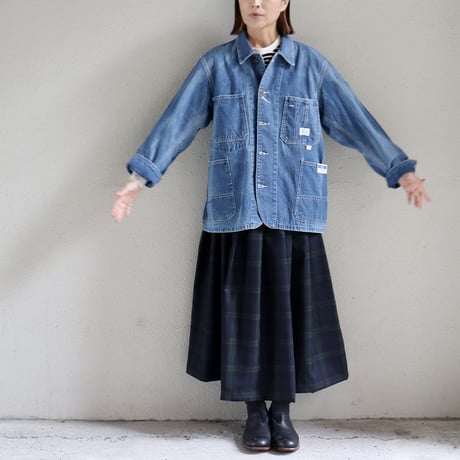 HERCULES ヘラクレス　CHORE JACKET 10ozデニムカバーオール #Wブリーチ加工　【送料無料】