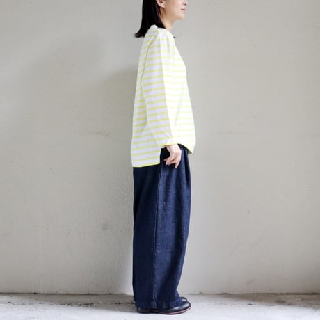 atelier naruse アトリエナルセ　コットンボーダーカットソー（長袖）　cotton border cut&sewn ～+homme～