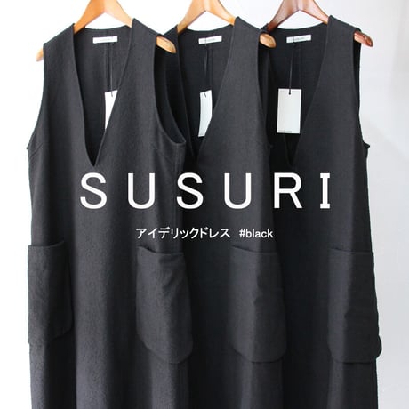 SUSURI ススリ　アイデリックドレス　#black 【送料無料】