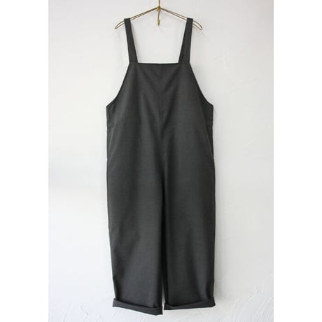 **再入荷** TRAVAIL MANUEL トラバイユマニュアル　T/Cツイルサロペット　#チャコール、ブラック