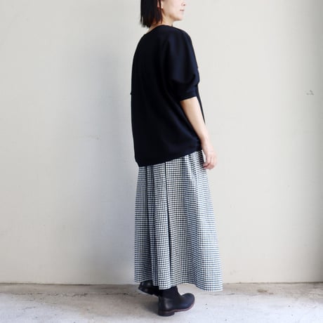 **またまたまた再入荷** LinenYa リネンヤ　コットンシルクタックスカート　#ギンガムチェック