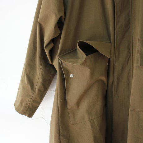 amne アンヌ　NYLON covered coat　カバーコート #Coyote 【送料無料】