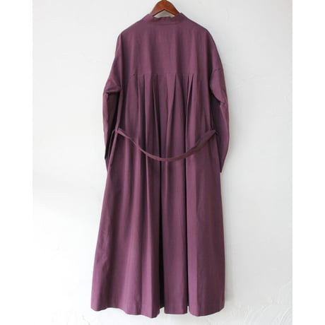 MAGALI マガリ　天日干しコットンタックワンピース　#モス、マスタード、グレープ