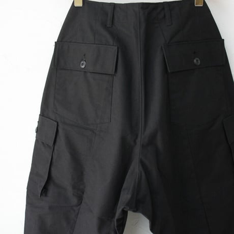 sasanqua by trees サザンカバイツリーズ　ミリタリーキャンバスセンターシームボリュームカーゴパンツ(AN-190)　＃オリーブ、ブラック