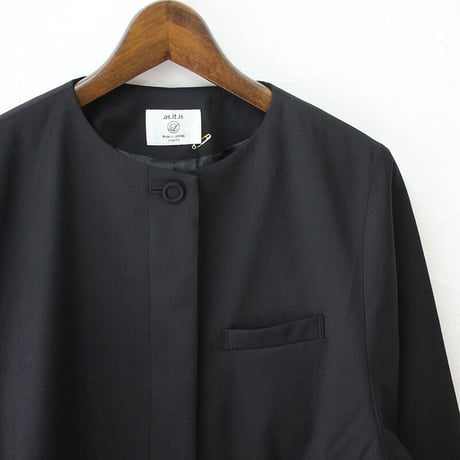 **再入荷** Linenya リネンヤ　ウールジャケット　#ブラック　【送料無料】