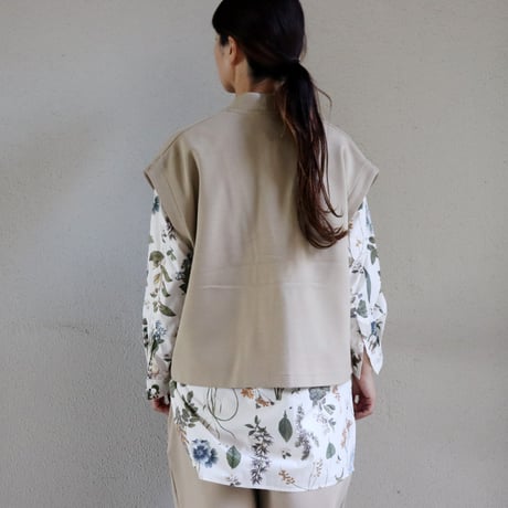 ARTE POVERA アルテポーヴェラ　ポンチ裏起毛フレンチカーデ　#ベージュ