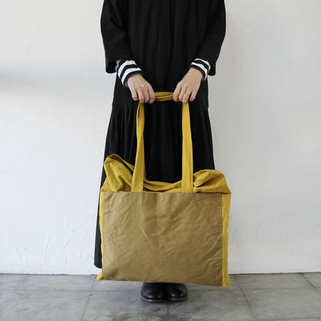 homspun ホームスパン　コーミングマットxビンテージコードBAG　#マスタードｘベージュ、ブラックｘブラック