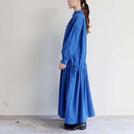 ASEEDONCLOUD アシードンクラウド　Camellia sinensis jacquard Laboratory dress  #Blue