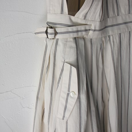 ASEEDONCLOUD アシードンクラウド　Zephyros stripe Hiraeth work coat  #off white 【送料無料】