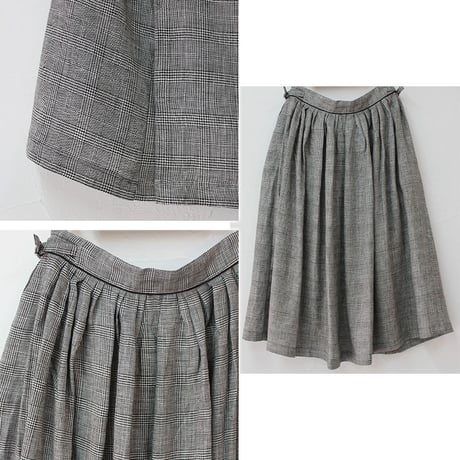 ASEEDONCLOUD アシードンクラウド　cloudcheck working skirt #black　【送料無料
