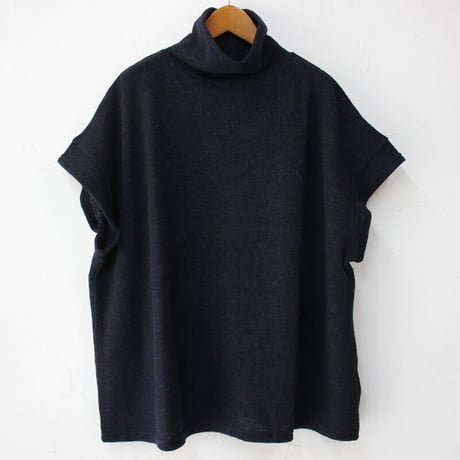 **TOPネイビーのみ再入荷** LinenYa リネンヤ　ハイネックニットベスト　#TOPネイビー、ネイビー、ブラウン　【送料無料】