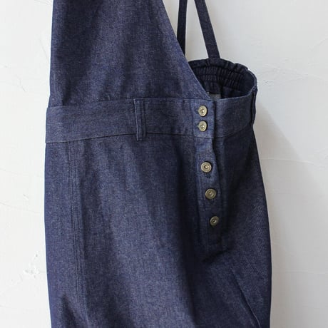 atelier naruse アトリエナルセ cotton denim salopette pants デニムサロペット #indigo 【送料無料】