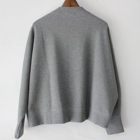 TRAVAIL MANUEL トラバイユマニュアル　リブニットドルマンショートカーデ　#ブラック、グレー