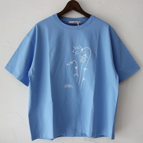 amne アンヌ　" Blåklocka " half sleeve tee　#ホワイト、ブラック、サックス