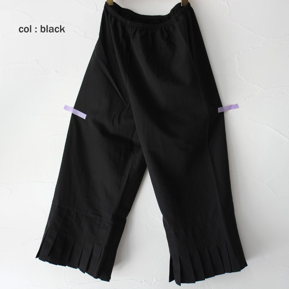 susuri リネン フルッターパンツ SUSURI ススリ フルッターパンツ #ecru , charcoal , black 【送