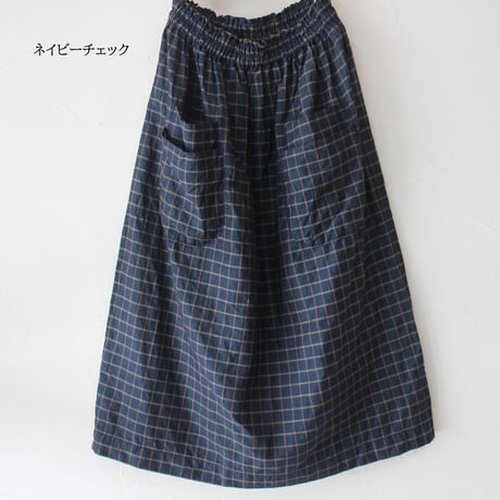 **再入荷** homspun ホームスパン　C/Lチェック＆ストライプスカート　【送料無料】