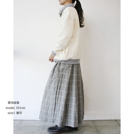 amne アンヌ　FRENCH TERRY zip turtle　フレンチテリージップタートル　#natural