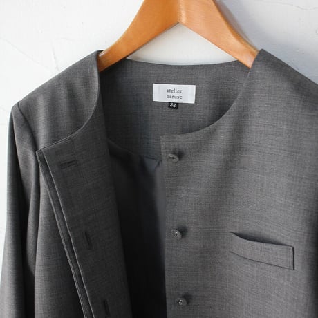 **2026年度分到着** atelier naruse アトリエナルセ　formal set-up no collar jacket　フォーマルセットアップノーカラージャケット