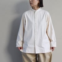 MAGALI マガリ リネンコットンギンガム・フラットカラーブラウス