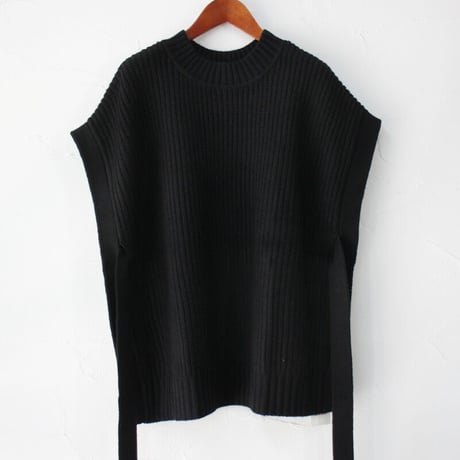 maomade マオメイド　やわらかウールミドルゲージベスト　#エクリュ、グリーン、ブラック