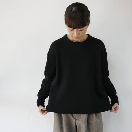 atelier naruse アトリエナルセ fleece cotton pullover 裏毛コットンプルオーバー　#ブラック