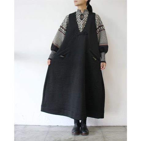 ASEEDONCLOUD アシードンクラウド Forest quilt Forest king dress フォレストキルトワンピース #ブルー、ブラック　【送料無料】