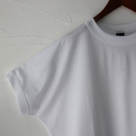 TRAVAIL MANUEL トラバイユマニュアル　ギザ天竺バインダーアシメTシャツ　#WHITE , BLACK , ST-BLUE