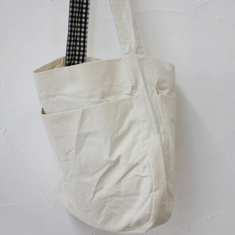 homspun ホームスパン コットンショルダーBAG（大） #生成り