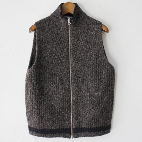 ASEEDONCLOUD アシードンクラウド　Blushed knit vest　#dark brown 【送料無料】