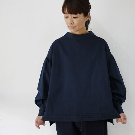 ASEEDONCLOUD アシードンクラウド　Polar night cotton Hyouryushi smock blouse #INDIGO 【送料無料】