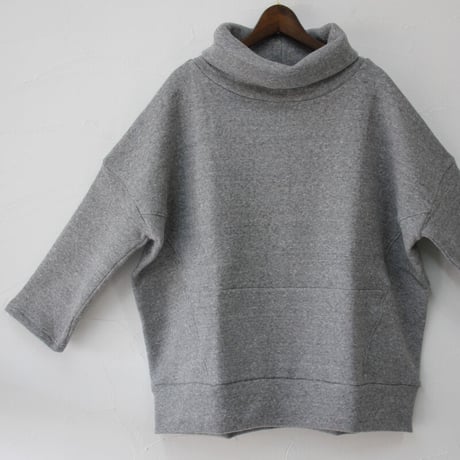 **またまた再入荷** Linenya リネンヤ　裏起毛ボリュームネックプルオーバー　#グレー　【送料無料】
