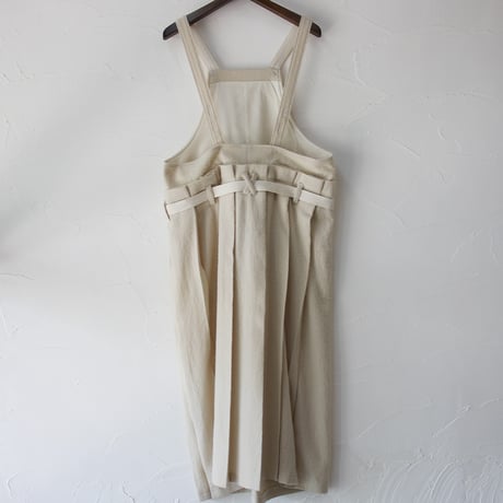 ASEEDONCLOUD アシードンクラウド　Foggy wool Sankayo apron dress #off white
