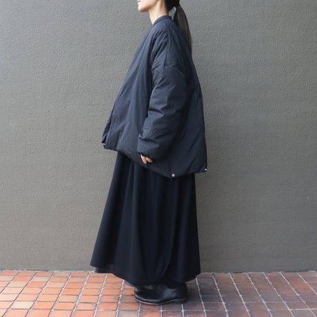 **またまたまた再入荷** LILOU + LILY リルアンドリリー　NO COLLAR DAWN JAKET　ノーカラーダウンジャケット　#ブラック、モカブラウン