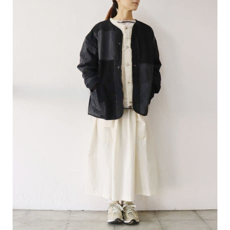 FUNSET OF ART ファンセットオブアート　ブラックパッチワークライナーブルゾン　#ブラック　【送料無料】