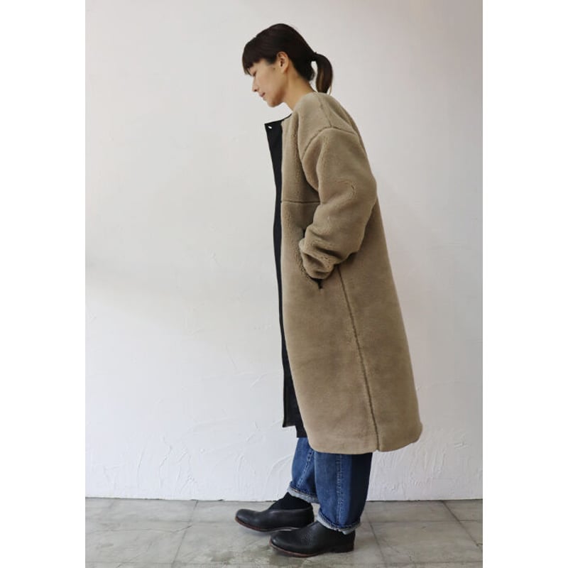 おまとめ専用です‼️美品オーバーサイズのボアロングコート　【グレージュカラー】 maomade マオメイド ベアーボアロング丈コート #グレージュ、モカ