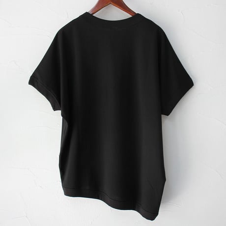 TRAVAIL MANUEL トラバイユマニュアル　ギザ天竺バインダーアシメTシャツ　#WHITE , BLACK , ST-BLUE